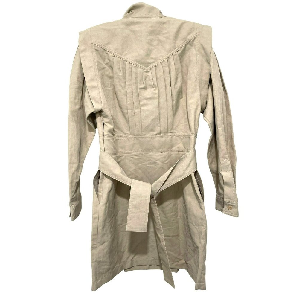 Stella McCartney Cream Long-Sleeve Tie-Neck Dress - Picture 8 of 12